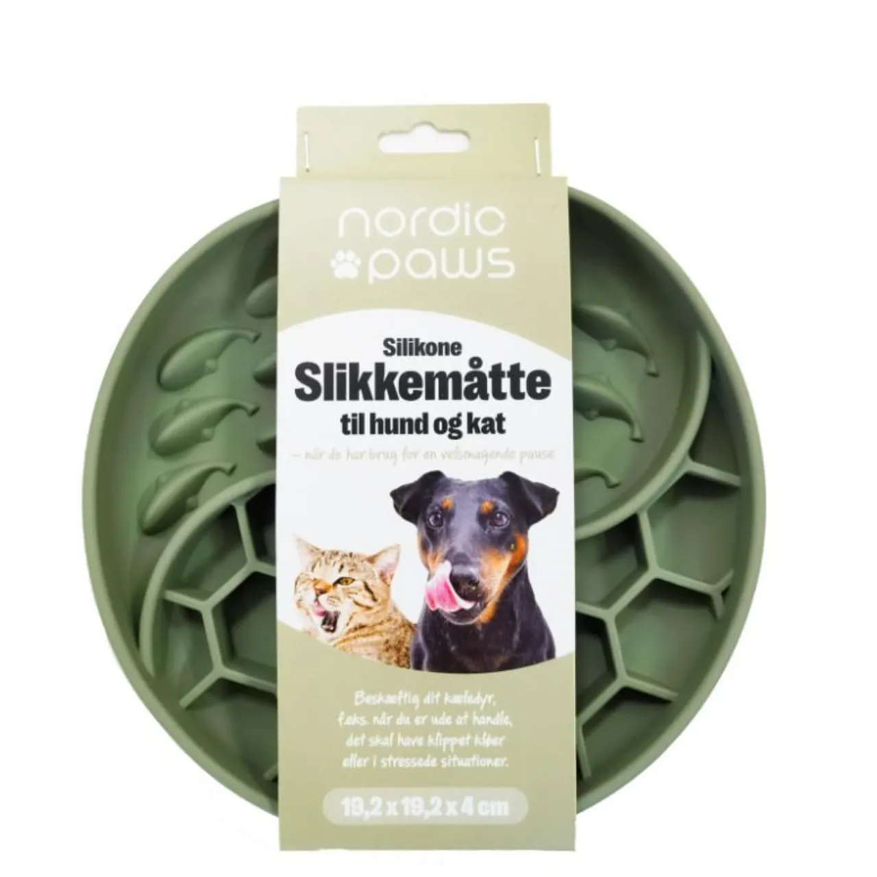 Nordic Paws slikkemåtte Moss - Slowfeeder og rolig aktivering
